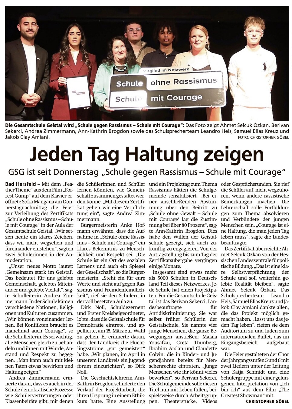 „Schule ohne Rassismus – Schule mit Courage“